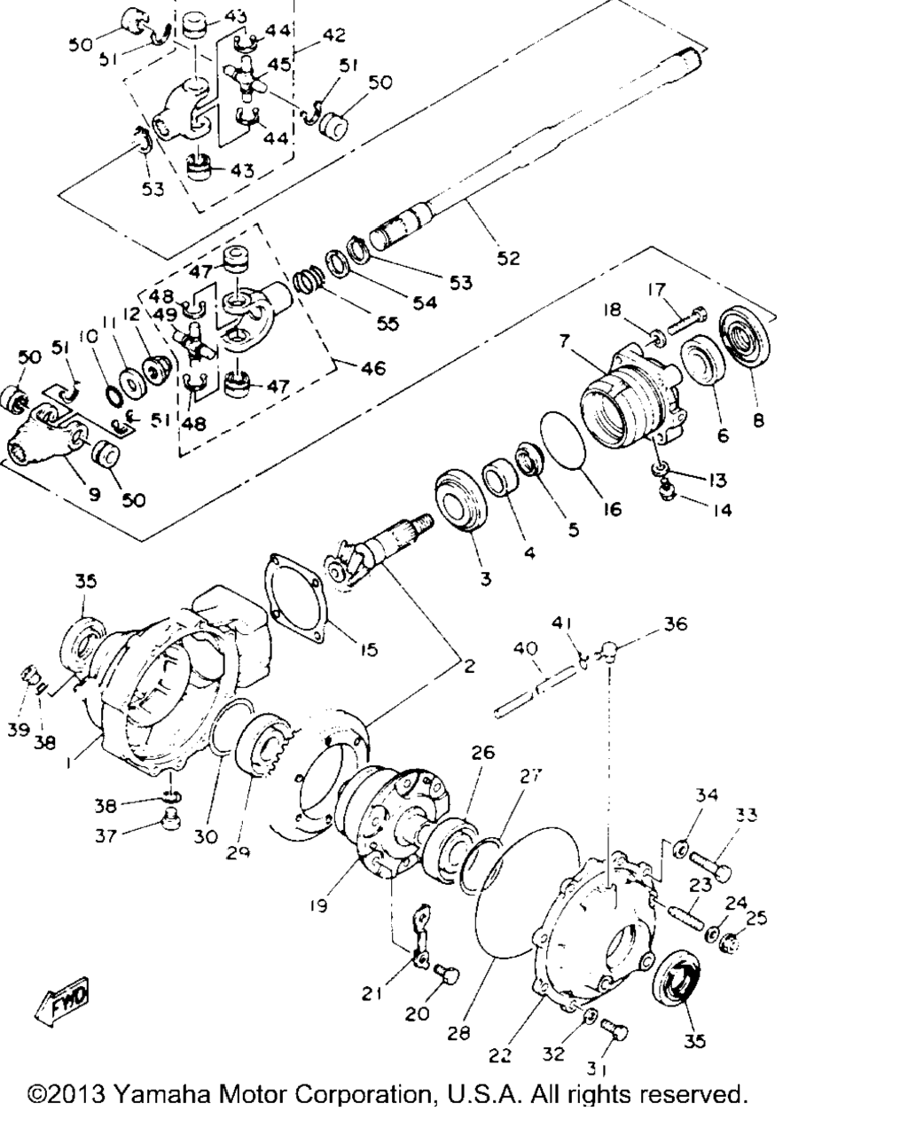 Схема узла Передний Дифференциал