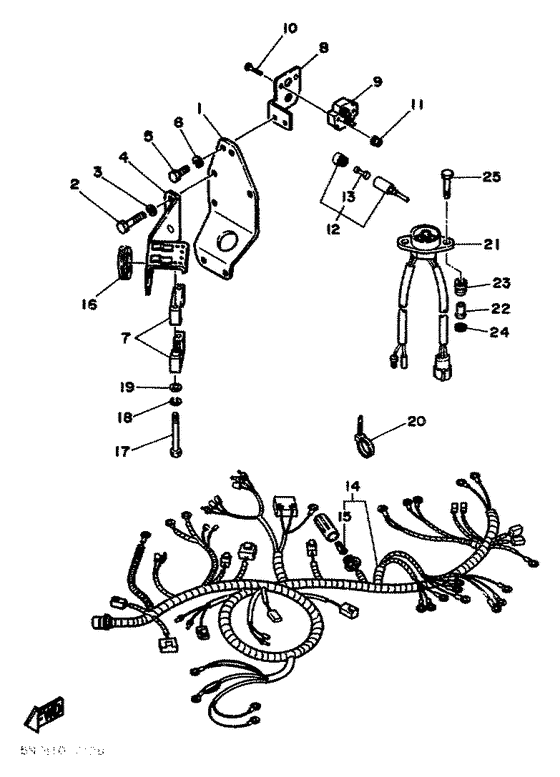 Схема узла Electric Parts 3 Для Yamaha V8 5.0 Yems