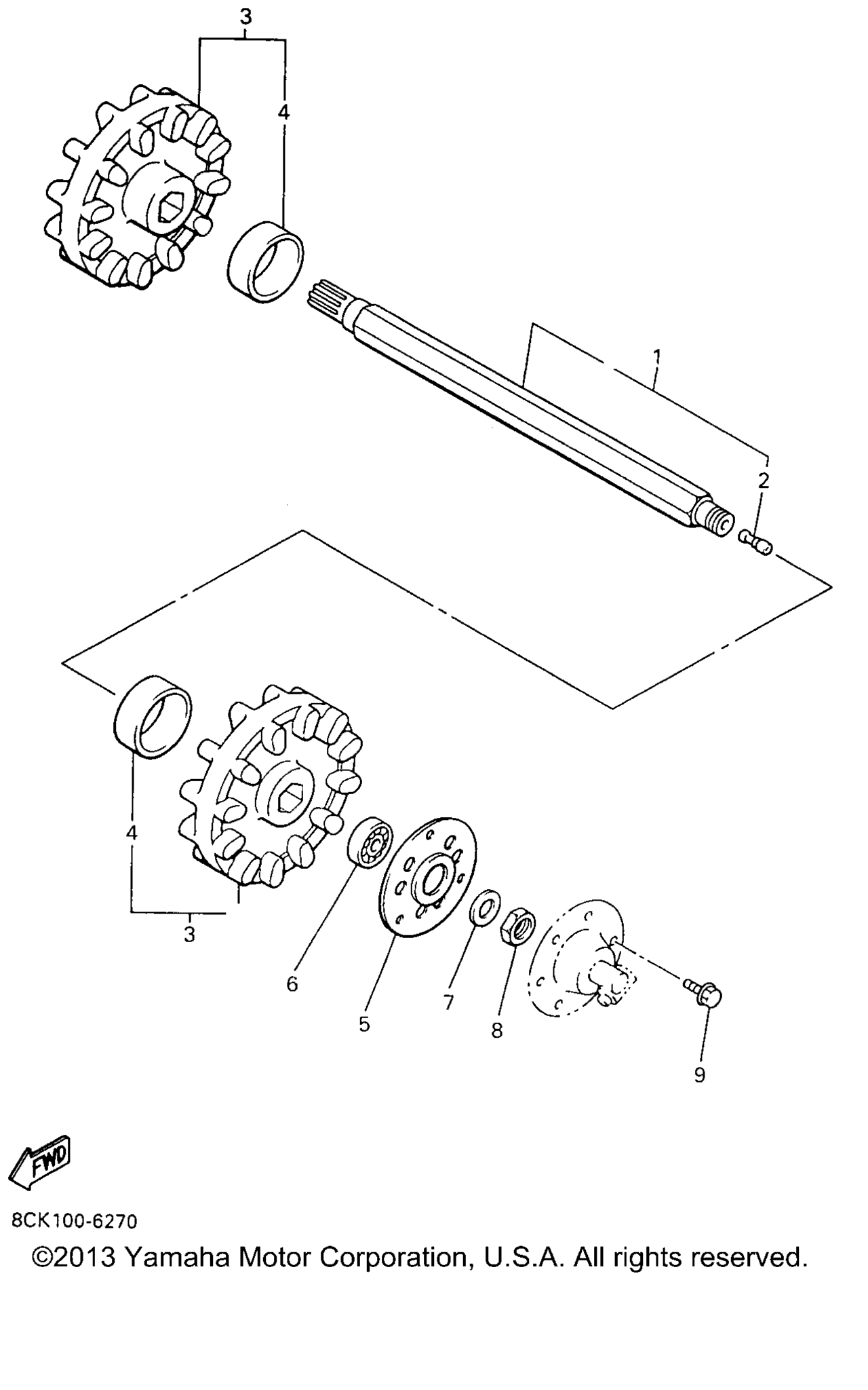 Схема узла Привод Гусеницы 1