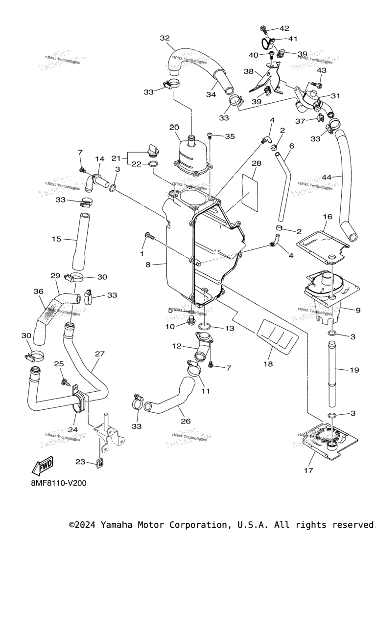 Схема узла Бак Для Масла