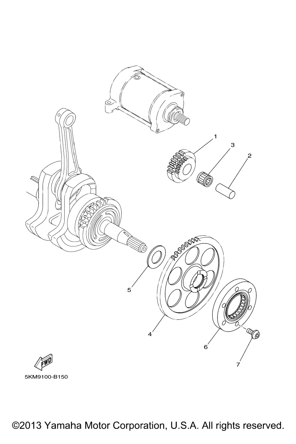 Схема узла Муфта Стартера