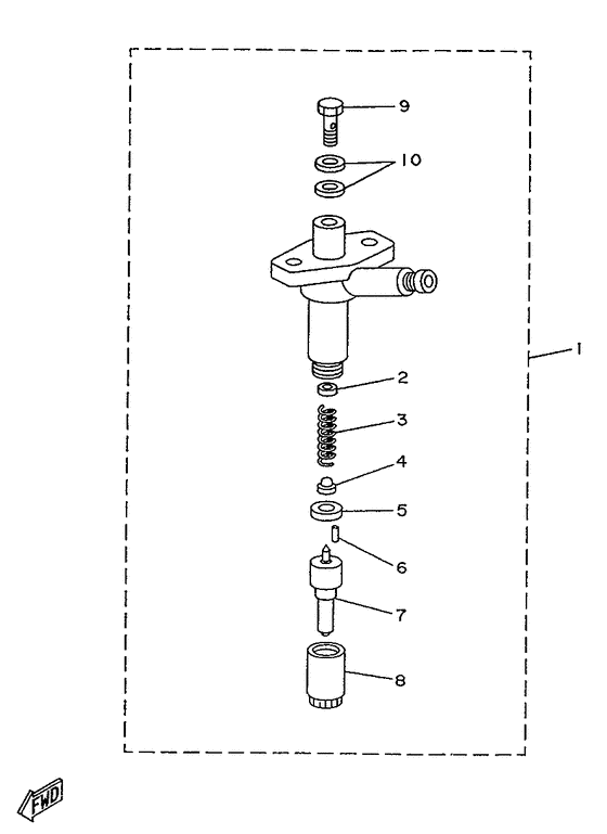 Схема узла Nozzle Holder Assy Для Yamaha Me370Sti