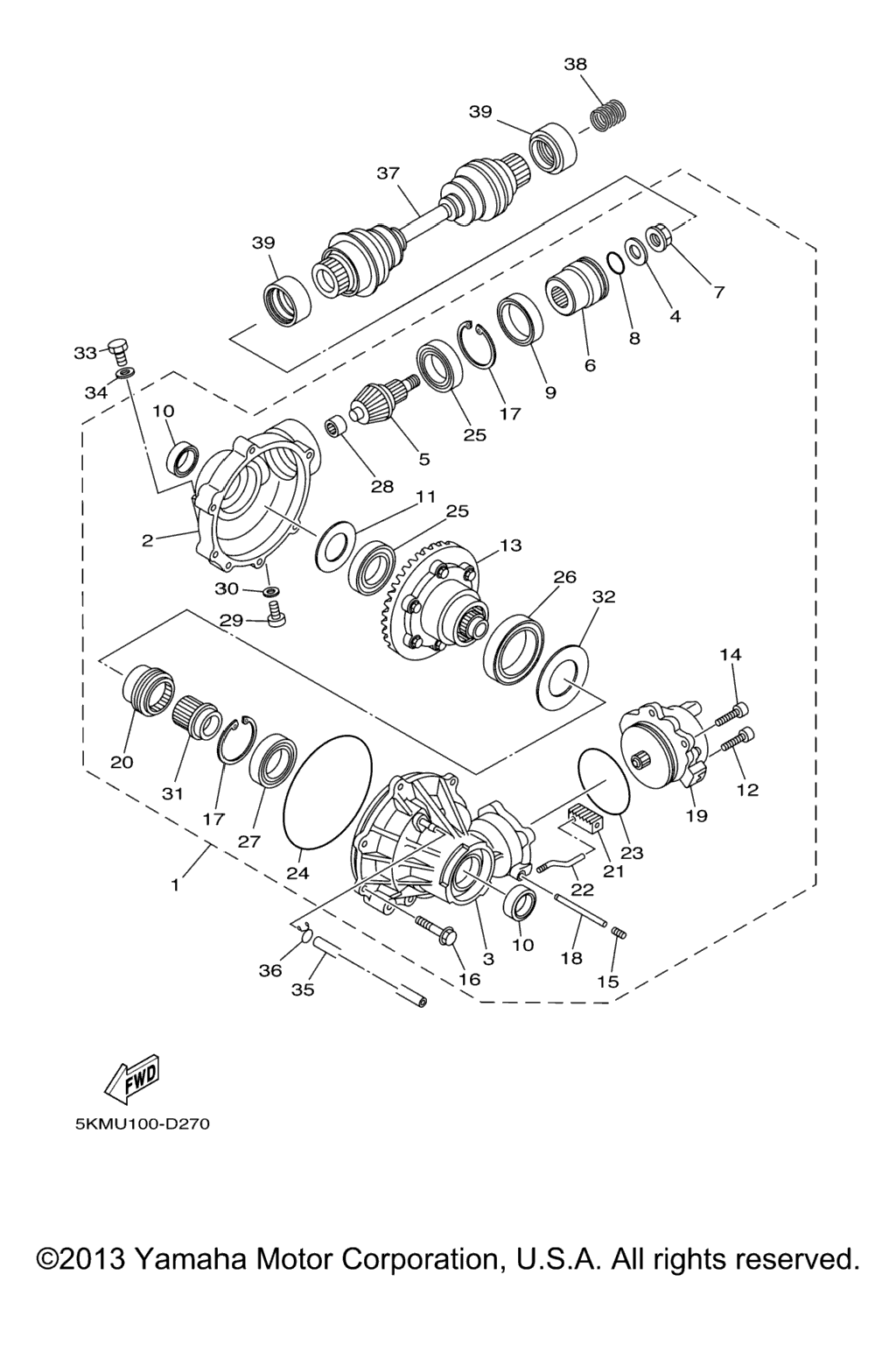 Схема узла Передний Дифференциал