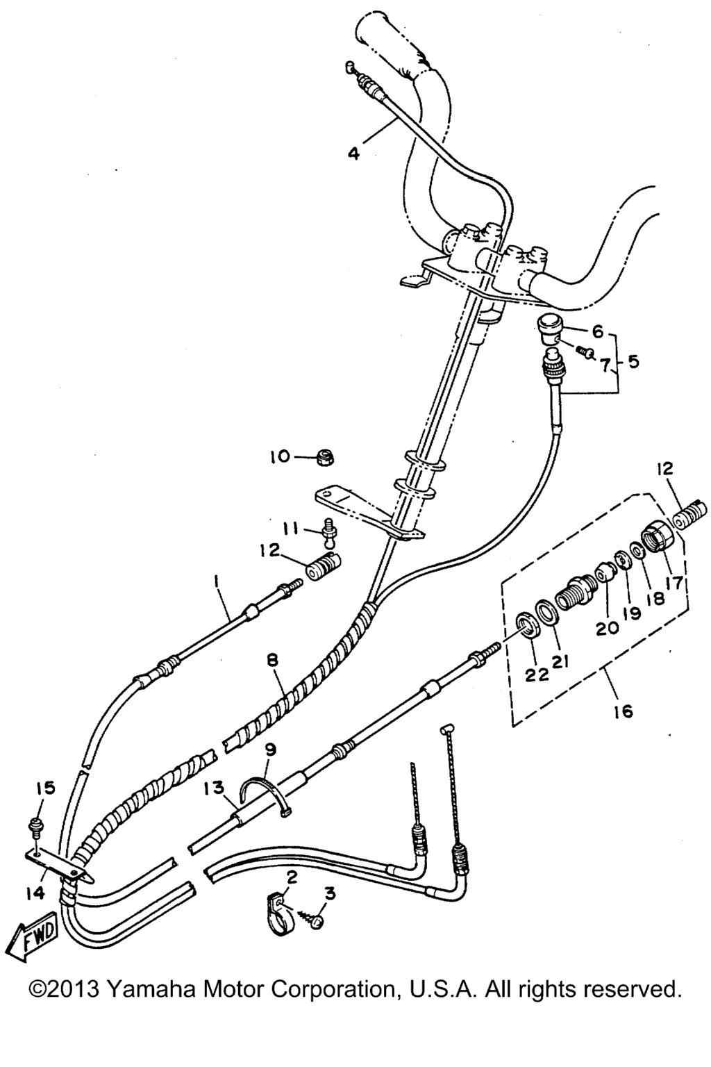 Схема узла Управляющий Трос