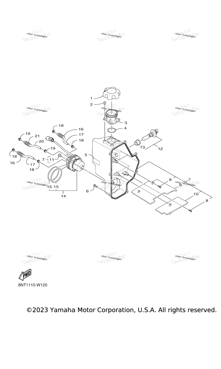 Схема узла Бак Для Масла